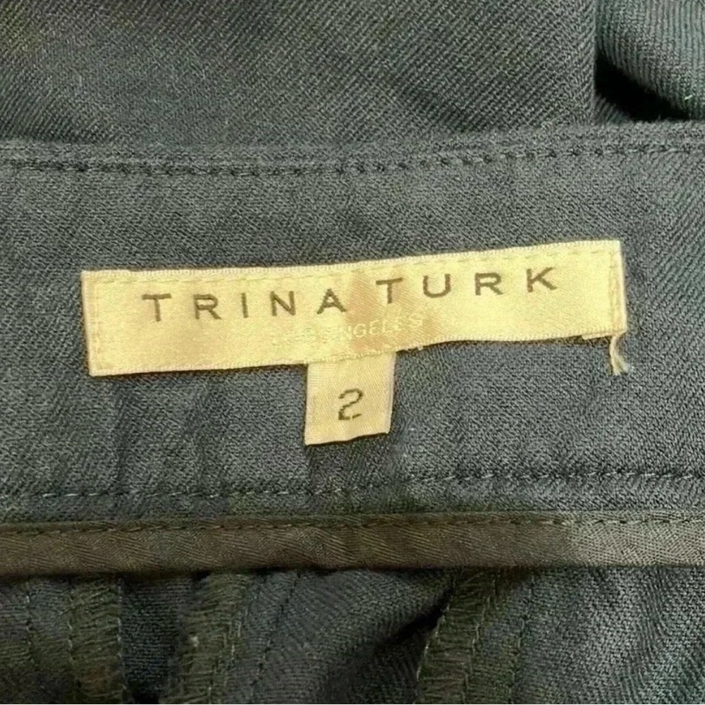 Trina Turk Navy Blue Cotton Blend Straight Leg
Trouser - Picture 7 of 8